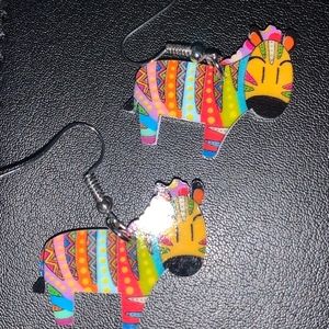 Colorful Zebra earrings